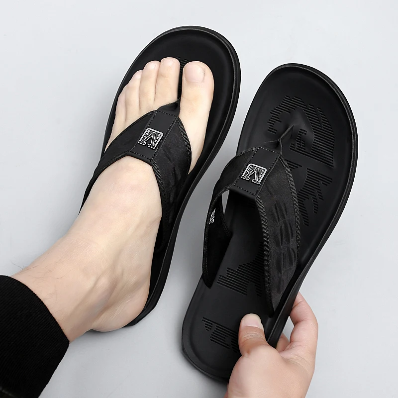 

2024 Summer Shoes Men's Slippers Casual Beach Slippers Mens Mesh Sandals Summer Men's Shoes Mens Slippers