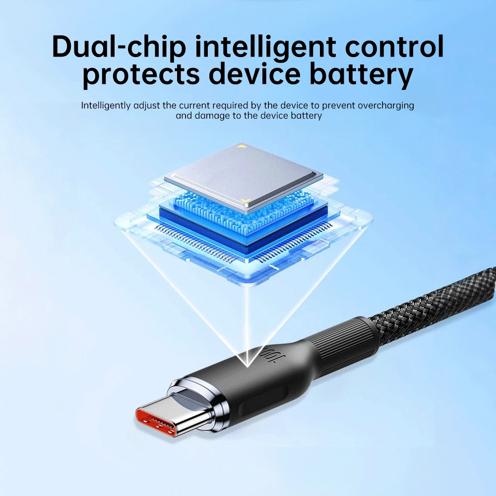 DIVI 100W USB C Cable 6A Super Fast Charging Cable Data Cord For iPhone 17 16 Samsung Xiaomi Huawei Oppo Vivo Carplay - náhled 5