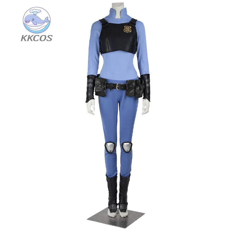 أنيمي Zootopiaa جودي الأرنب زي تأثيري هالوين ملابس للحفلات تمويه الكرتون حديقة الحيوان الملابس السراويل سترة للنساء KKCos #4