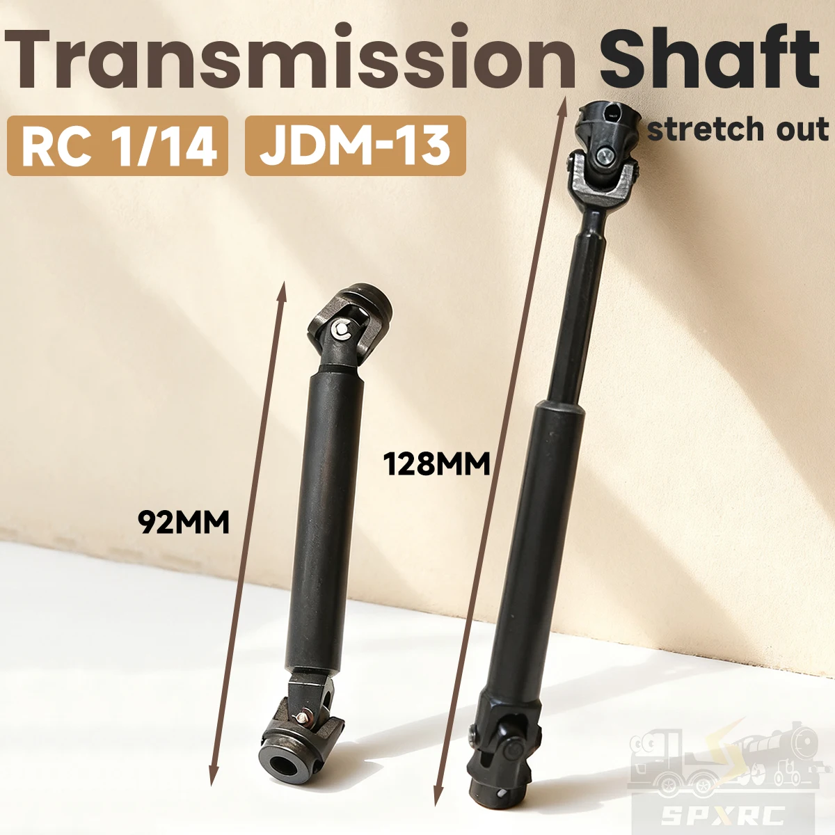 

Drive Shaft 92-128MM CVD Universal Joint JDM-13 Simulation For 1/14 Tamiya RC Truck Tractor Climbing Toy Model DIY Parts JDMODEL