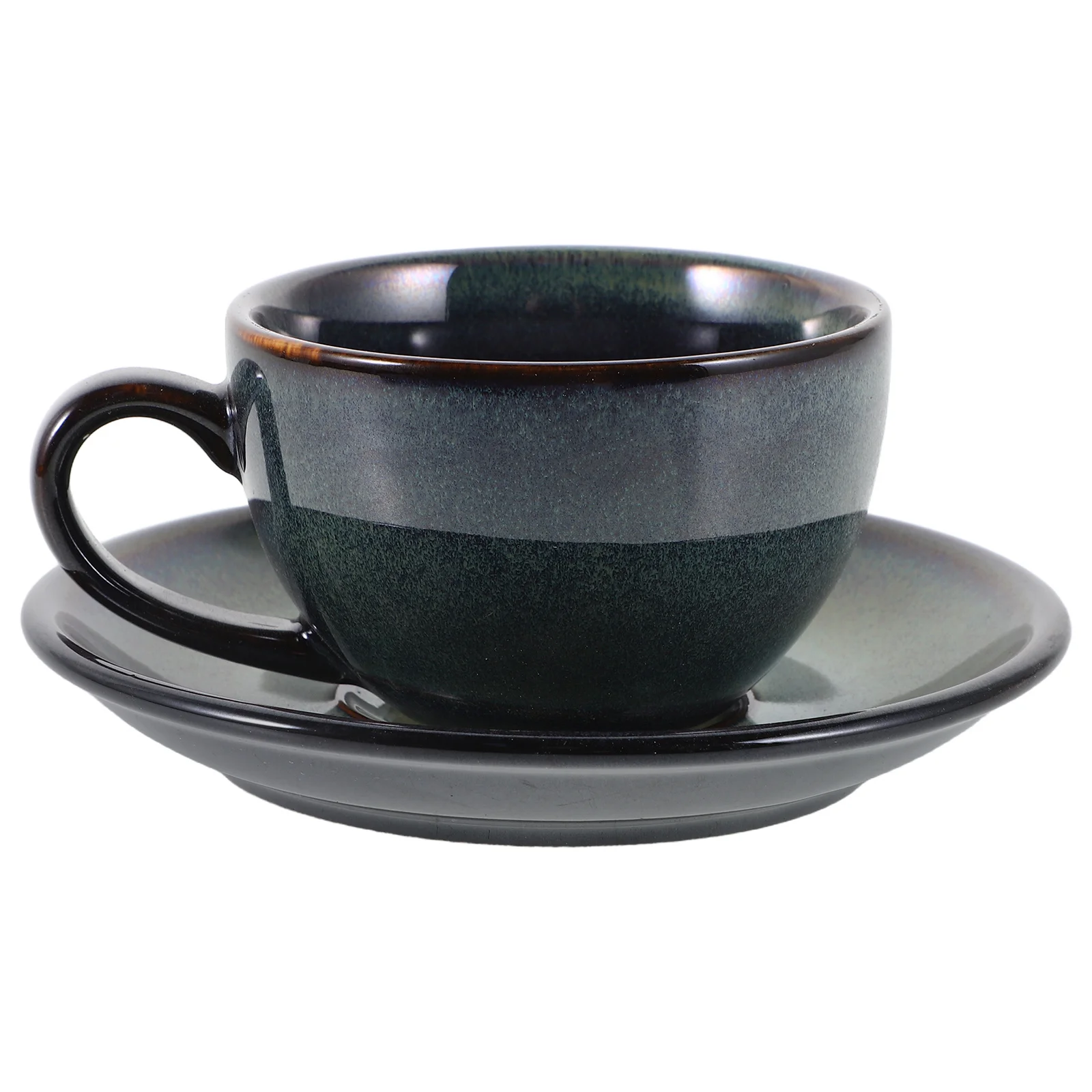 

1Set Vintage Ceramic Coffee Cup Saucer Set 90ml Elegant Retro Design Tea Coffee Office Use Porcelain Mug Tea Cup Set