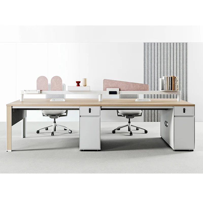 

8 Person Open Office Workstation Desk Panel Studio Workstation Staff Cubicle Desk