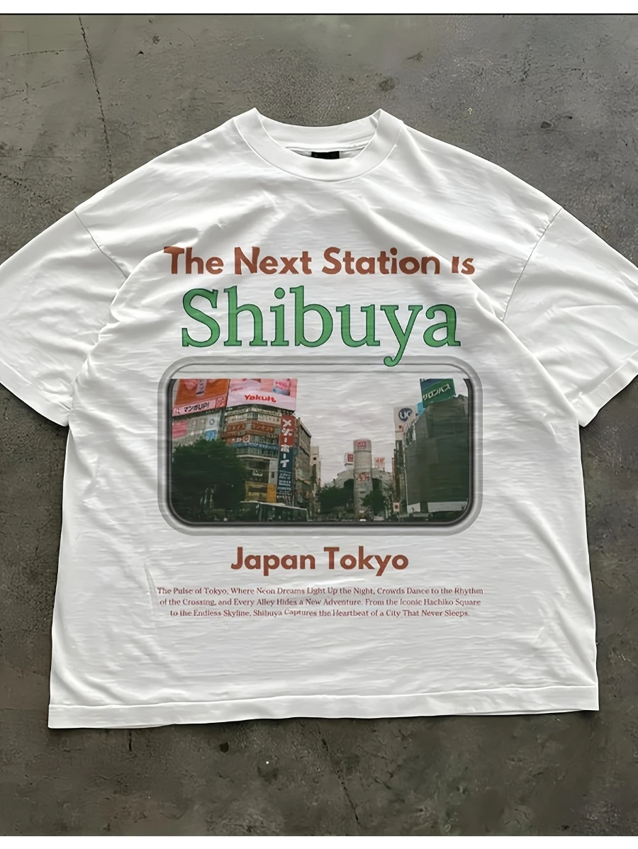 Street Fashion Shibuya - Men's T-shirt with 90s Anime and