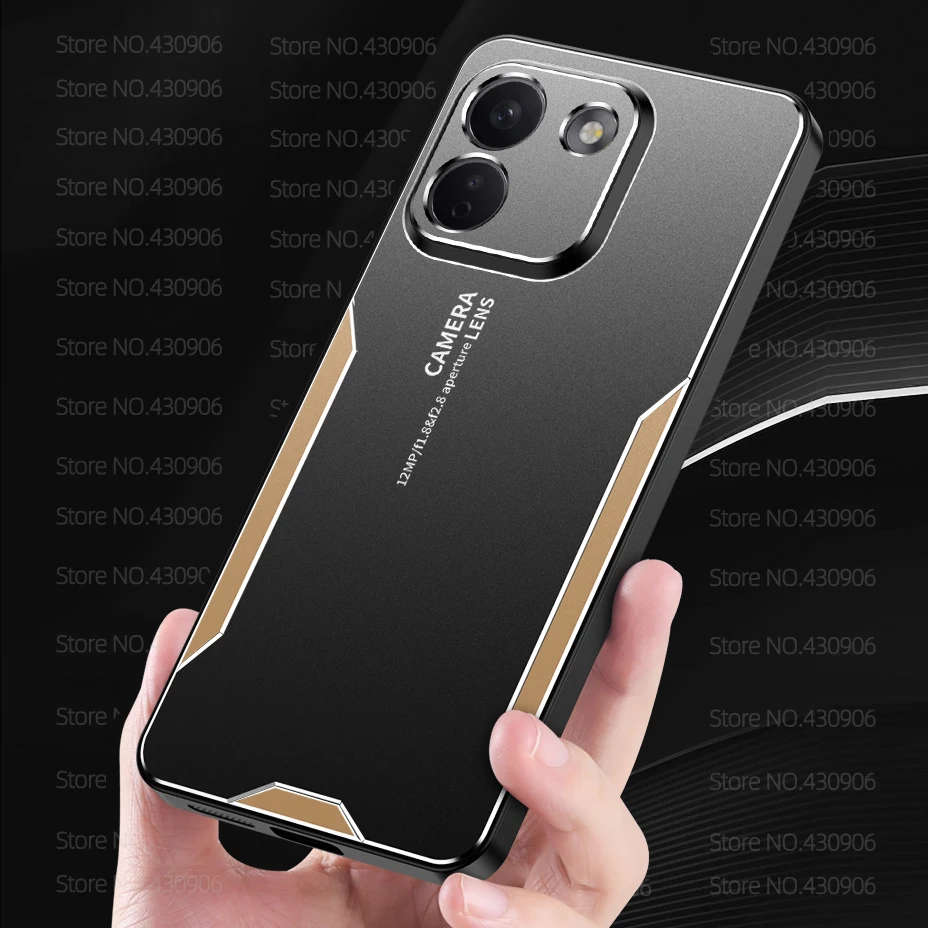 Für Redmi Note 17 Pro Max Hülle aus Metall und Aluminium mit Objektivschutz, Frostschutz und Anti-Fingerabdruck-Funktion, Metall+TPU-Abdeckung – Detail 6