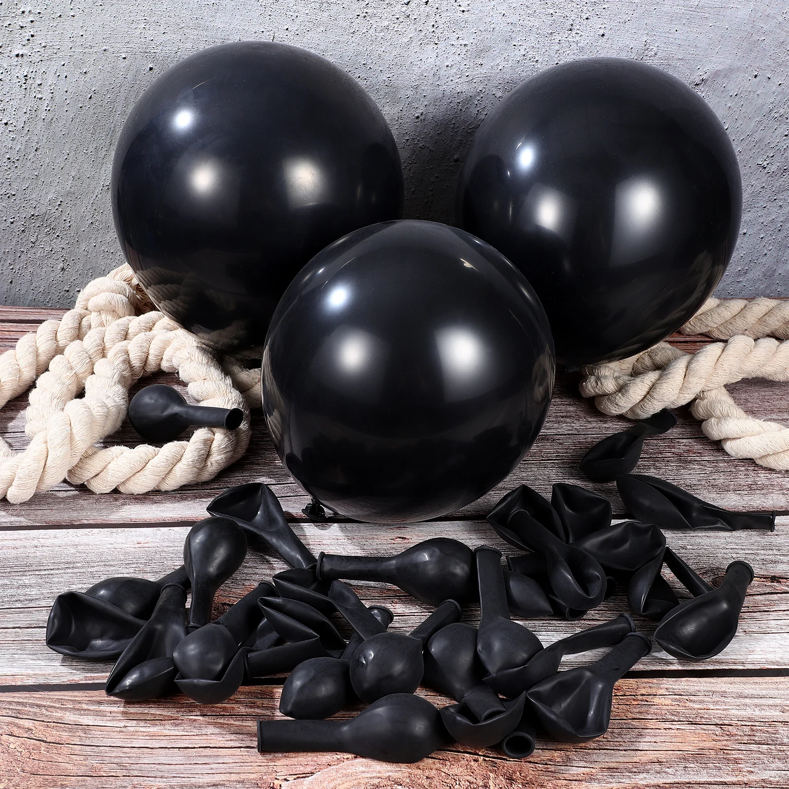 

100Pcs Black Balloons Premium Latex Party Decorations Ideal for Birthday Wedding Festival Photo Background Supplies