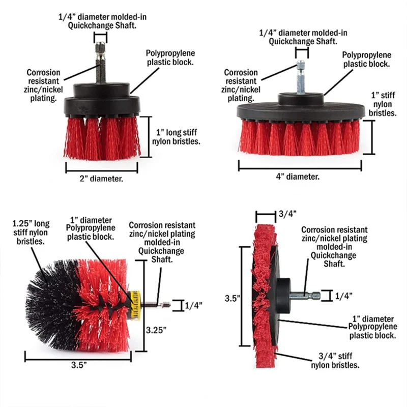 

PA-Electric Drill Accessories Scouring Pad Set Electric Cleaning Brush Wall Floor Cleaning Window