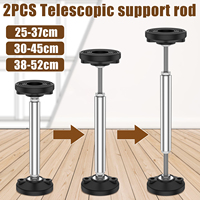 2PCS Telescopic Support Rod Adjustable Height 300kg Weight Capacity Multipurpose Jack Tool Furniture Heightening Legs