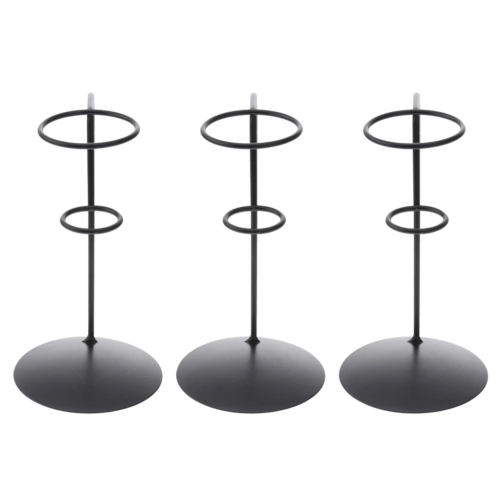 

3pcs IceCreamStand SmoothSurface FineWorkmanship ComfortableHandFeel BeautifulFashionable IronMaterial Home Bakery DessertShop