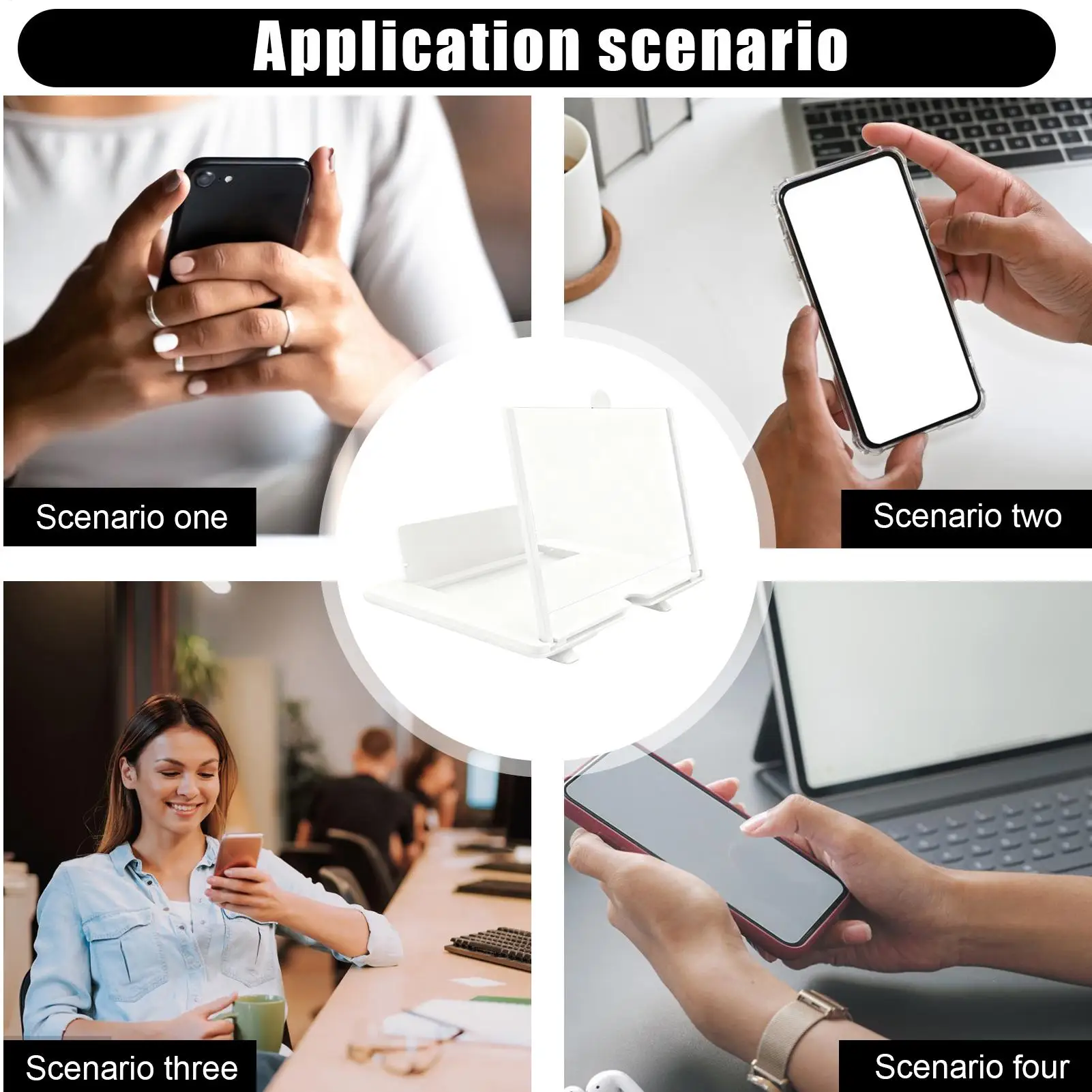 Mobile Phone Magnifier Mobile Phone Holder Mobile Phone HD Portable Phone Screen Video Magnifier Stand Bracket Screen Magnifie