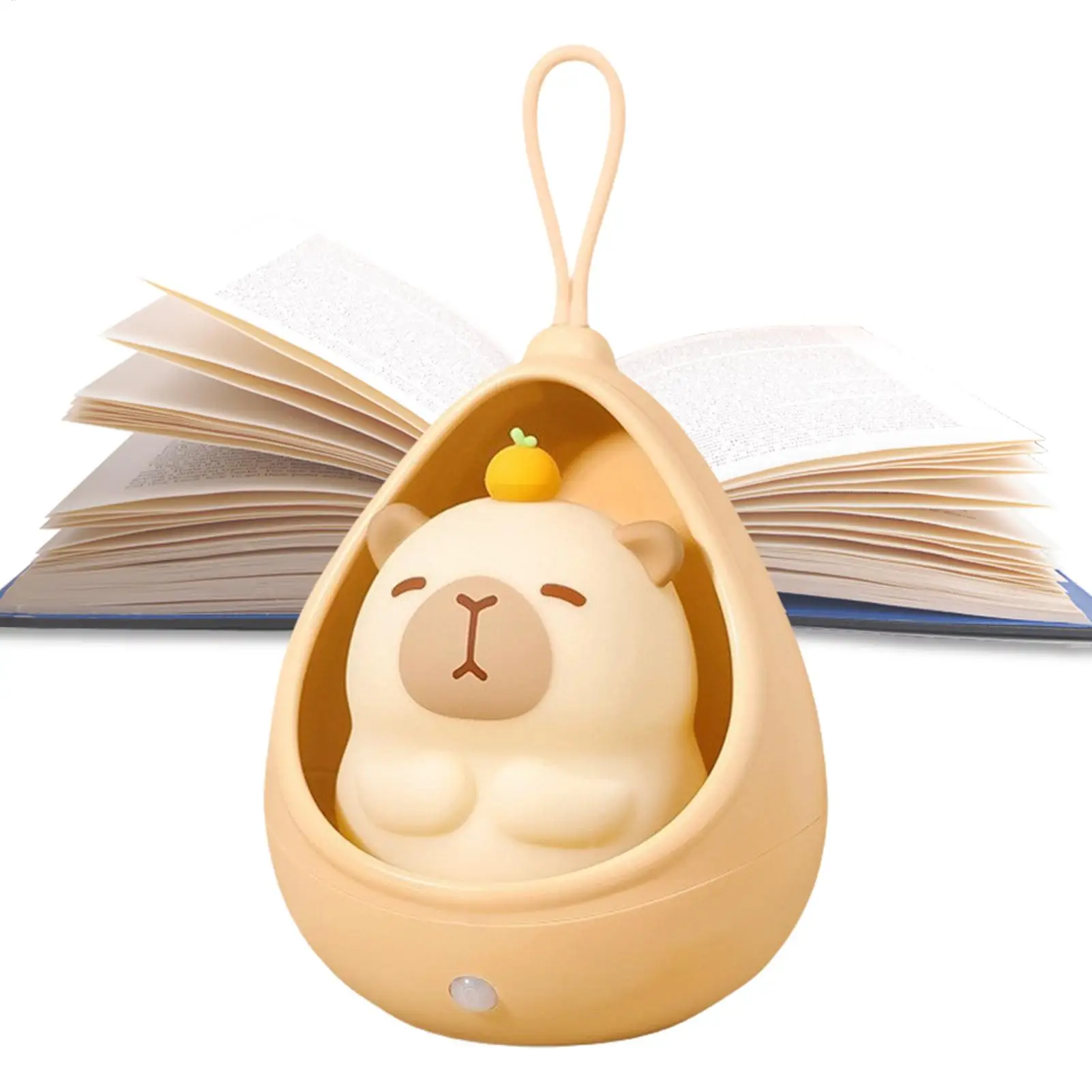 

Capybara Light Silicone Night Light Rechargeable Squishy Auto-Sensing Ornament Lighting For Nursery Desk Bedroom Kids Toddler