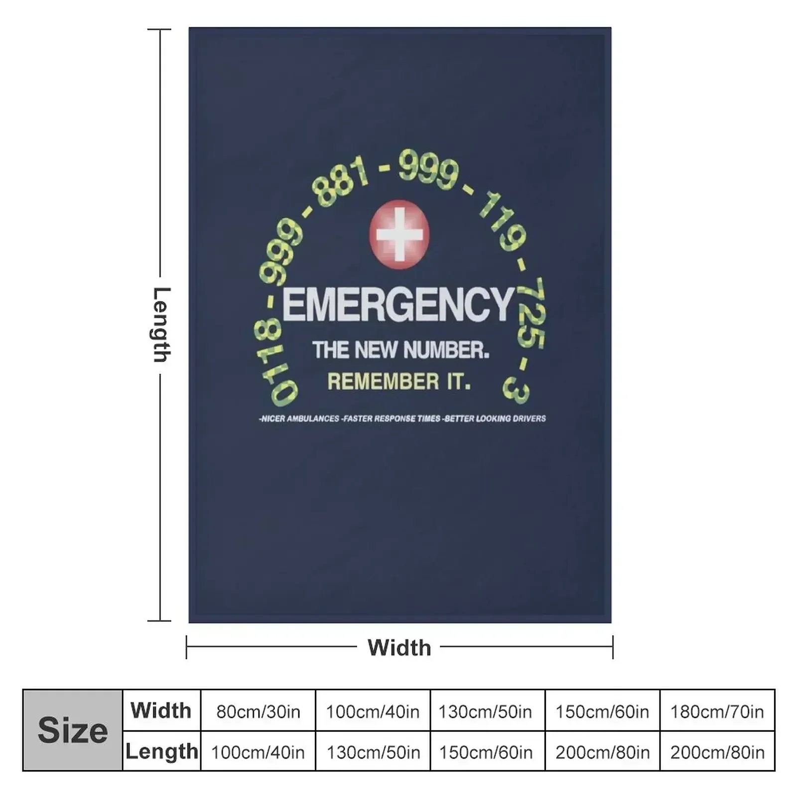 IT Crowd Inspired Emergency Throw Blanket couch cozy soft plush fuzzy picnic outdoor blanket