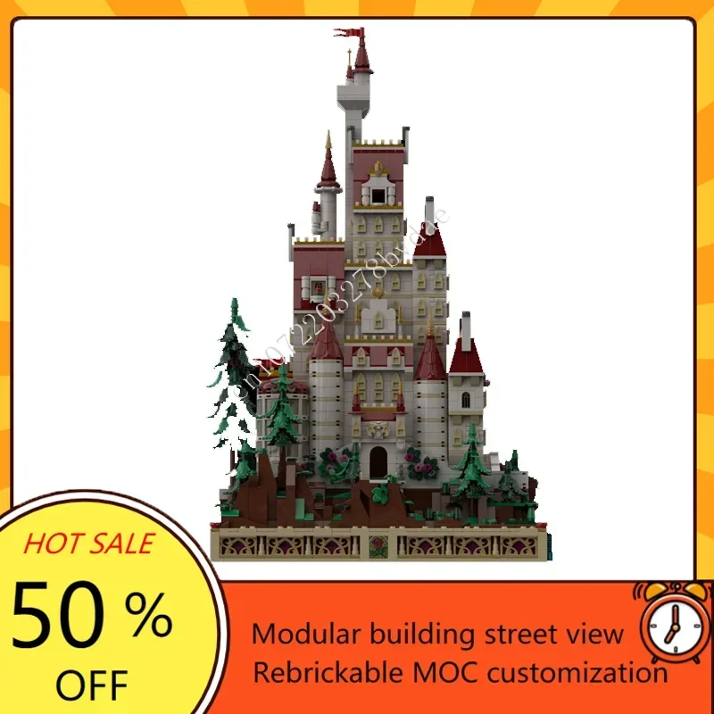 2781PCS MOC Medieval Castle Custom Puzzle Model Beauty and the Beast mini scale Castle  DIY Set Toy For Child Holiday Gift