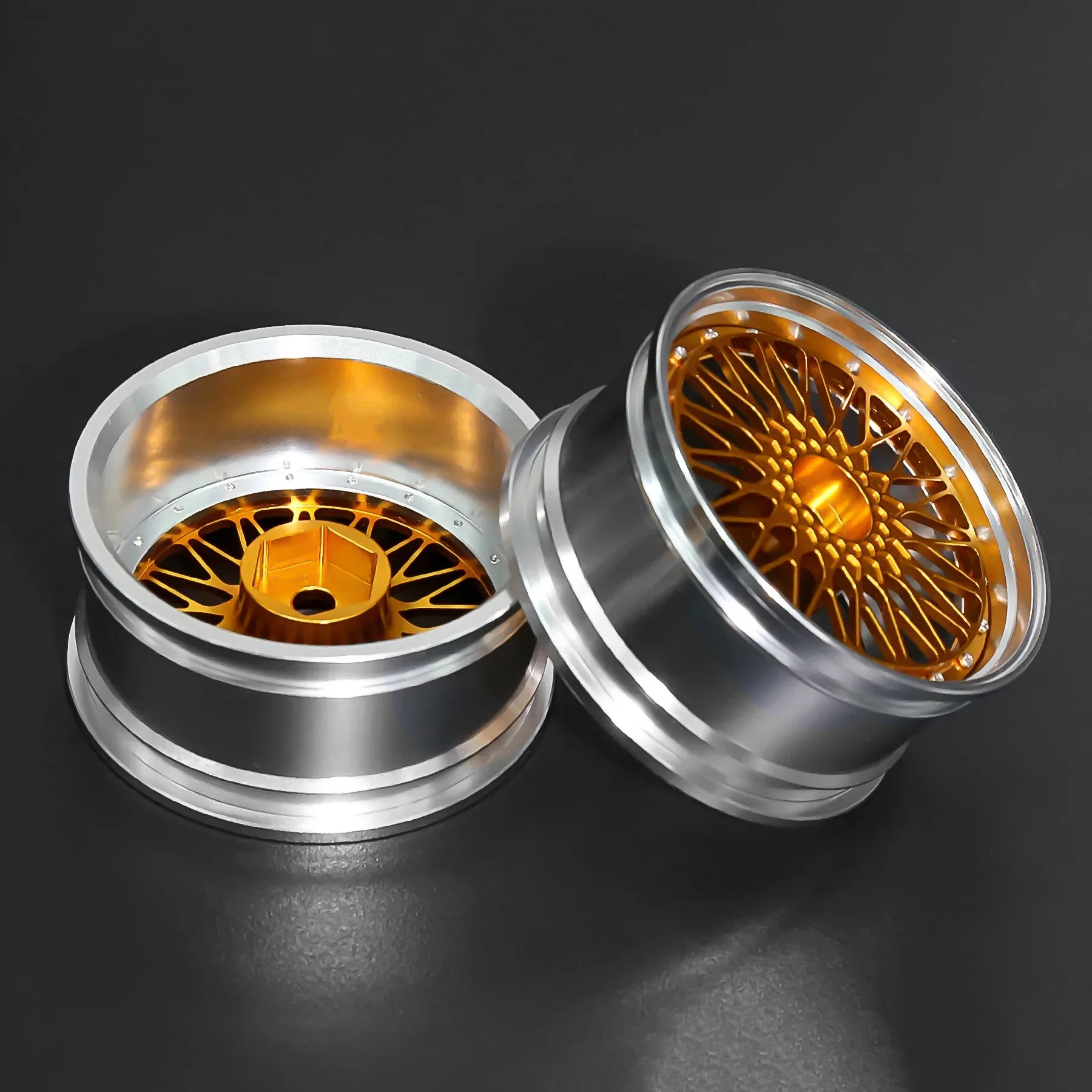 Ruote da corsa RC 1/10 Pneumatici Cerchioni in metallo Hub12mm Esagonale per 1:10 RC On Road Car Tamiya TT01 TT02 XV01 XV02 PTG-2 HSP HPI Kyosho