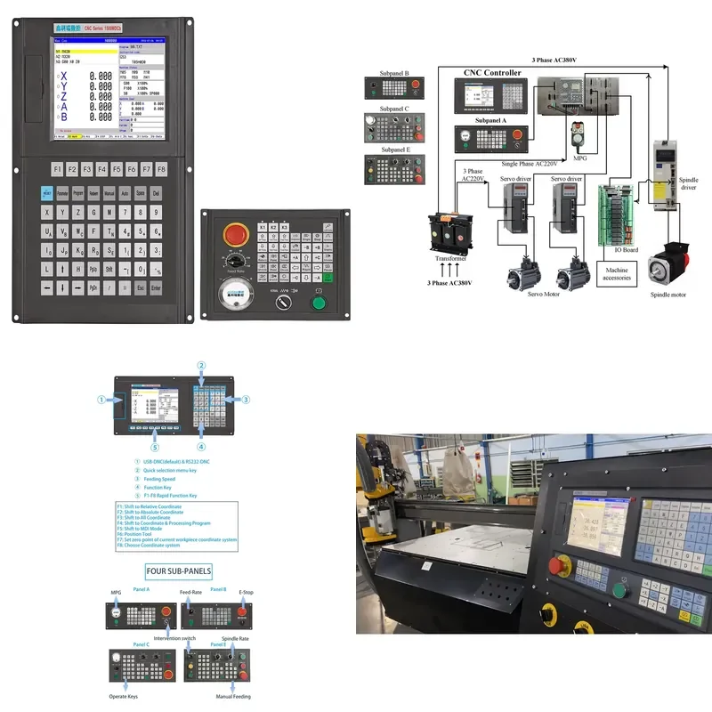 NEWKer 6 Axis Large Screen Cnc Controller Glass Scale with Plc&atc Function for CNC Vertical Machining Center