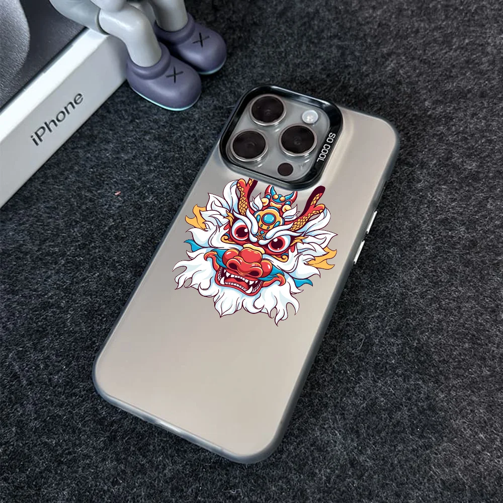 

Anime Dragon Phone Case Phone Case IMD Color Silver Shell For IPhone 16 15 14 13 12 11 Pro Max Plus