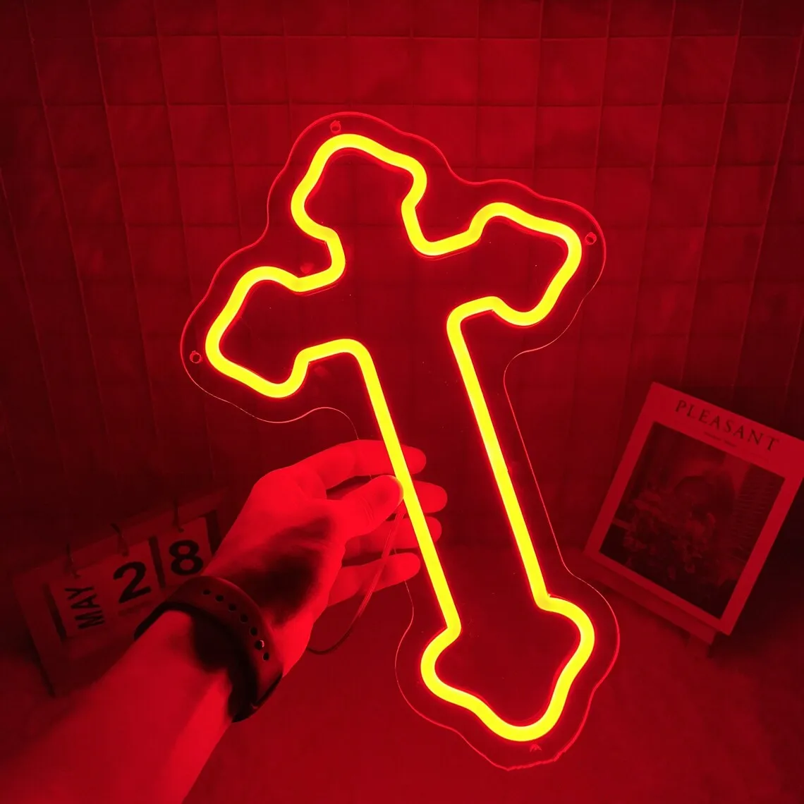 

Cross Neon Sign, Holy Cross Neon Light, Christian Cross Sign, Cross Jesus LED Neon Sign, Faith Cross Neon Sign, Easter Gifts