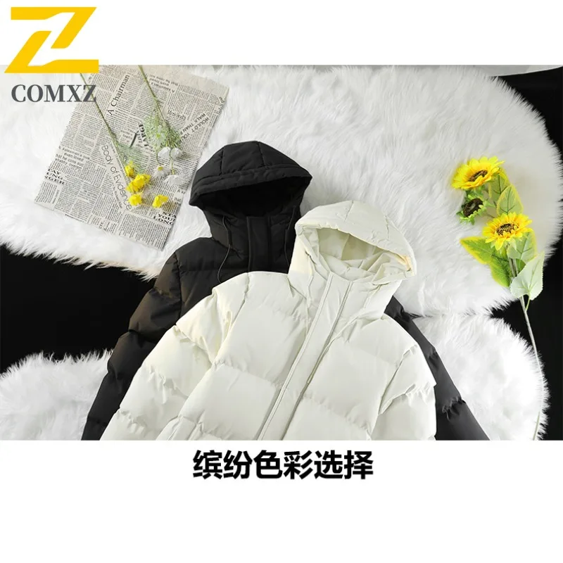 COMXZ مقنعين عادية فاخرة وسادة مبطنة للرجال تخفيف مهمة الباردة برهان سترة الأعمال الترفيه دافئ سميكة الشتاء ملابس جديدة