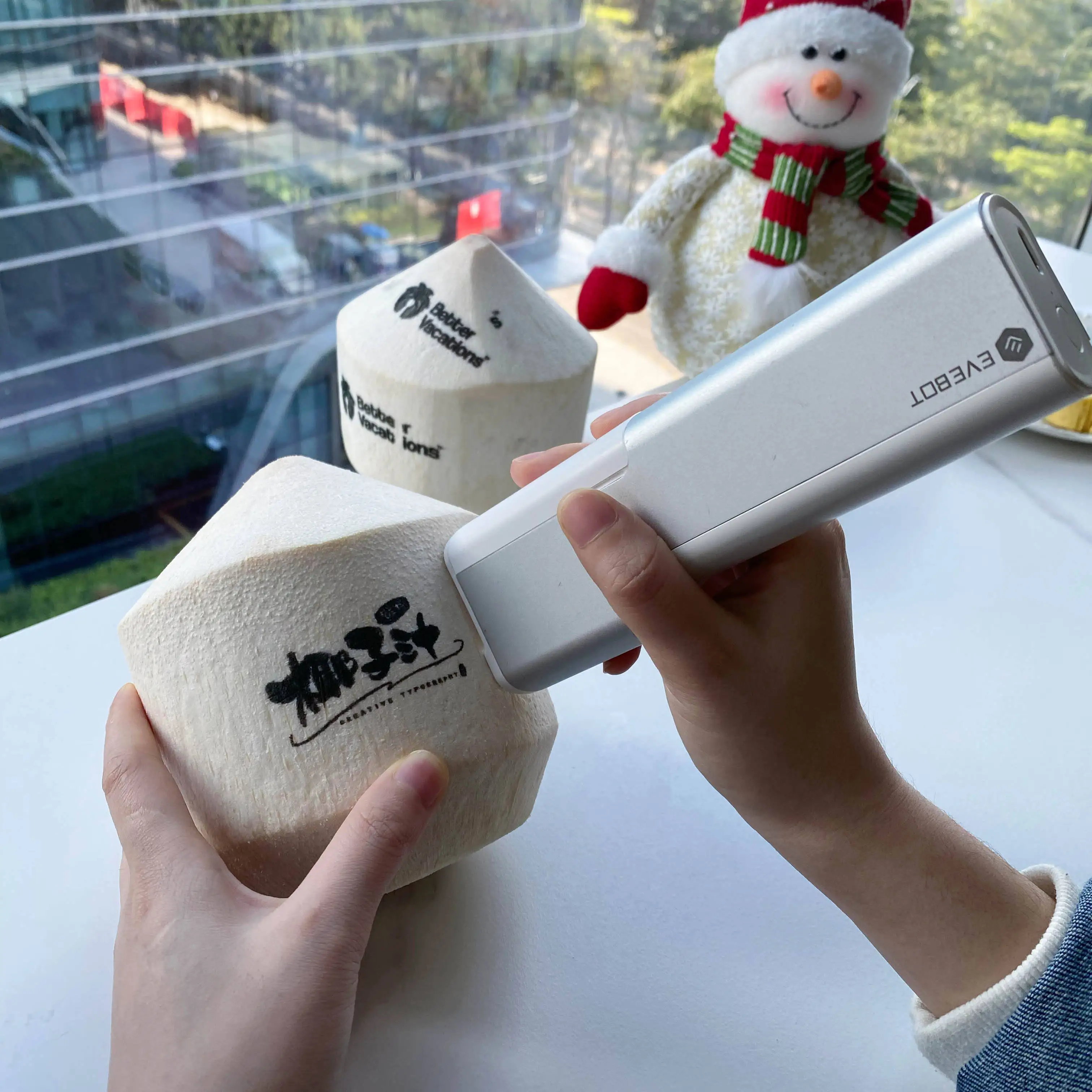 Food-grade Portable Handheld Inkjet Printer Wi-Fi/USB Connectivity 300dpi Resolution 4ppm Print Speed for Coffee Macarons Cakes