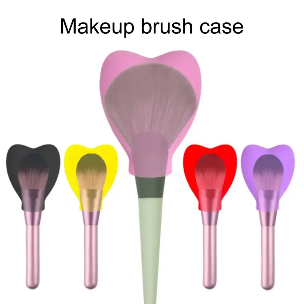 

3pcs/set Makeup Brush Protective Cover Reusable Silicone Cosmetics Brush Dust Cover Protector Protecting Bristles Soft Neat Case