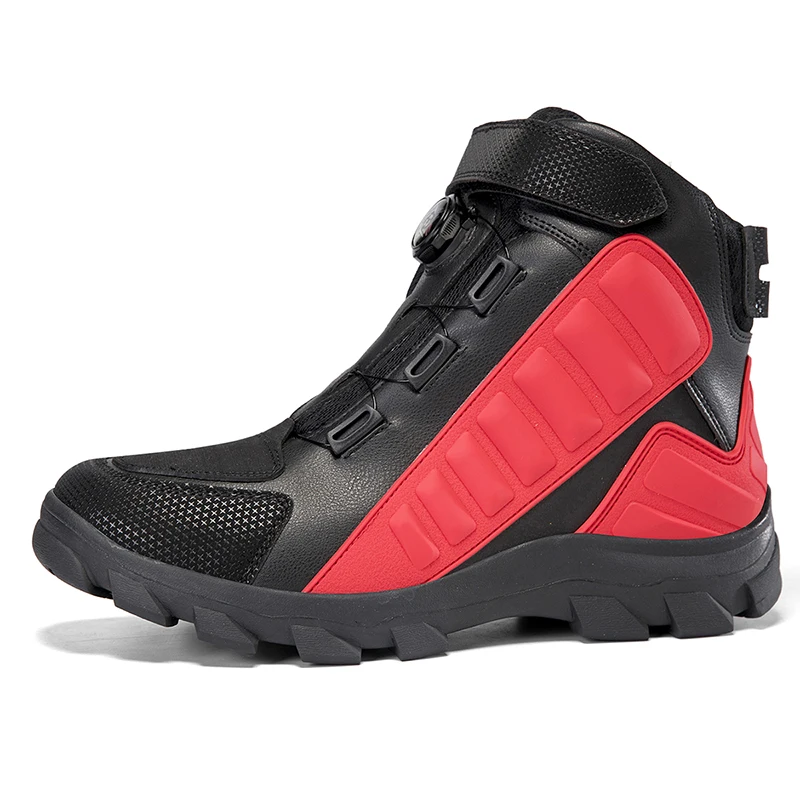 

Motorcycle protective riding boots fashion men four seasons breathable comfort non slip high top off-road cycling shoe equipment