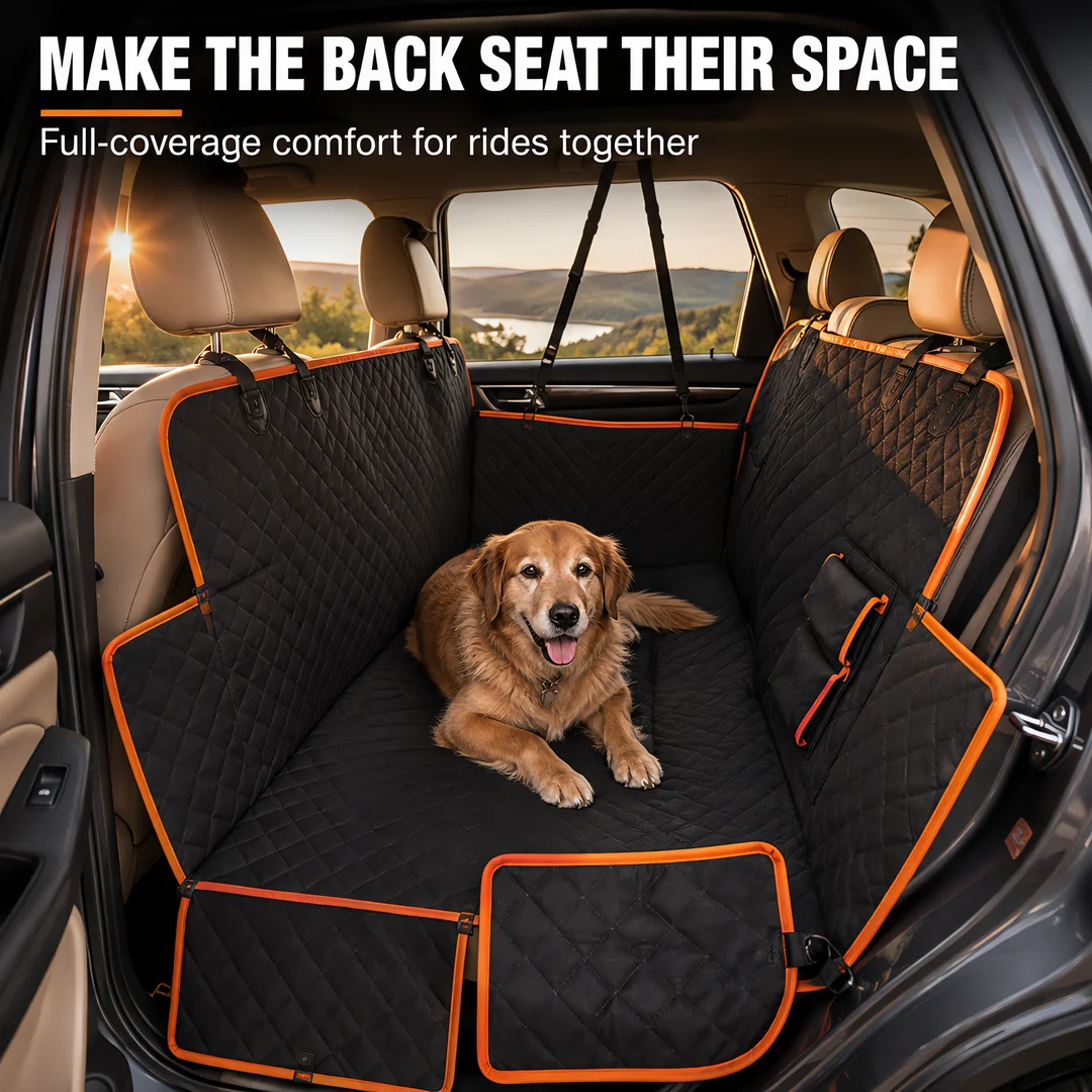 Dog Car Seat Cover Waterproof Pet Dog Carriers Travel Mat Hammock For Small Medium Large Dogs Car Rear Back Seat Safety Pad