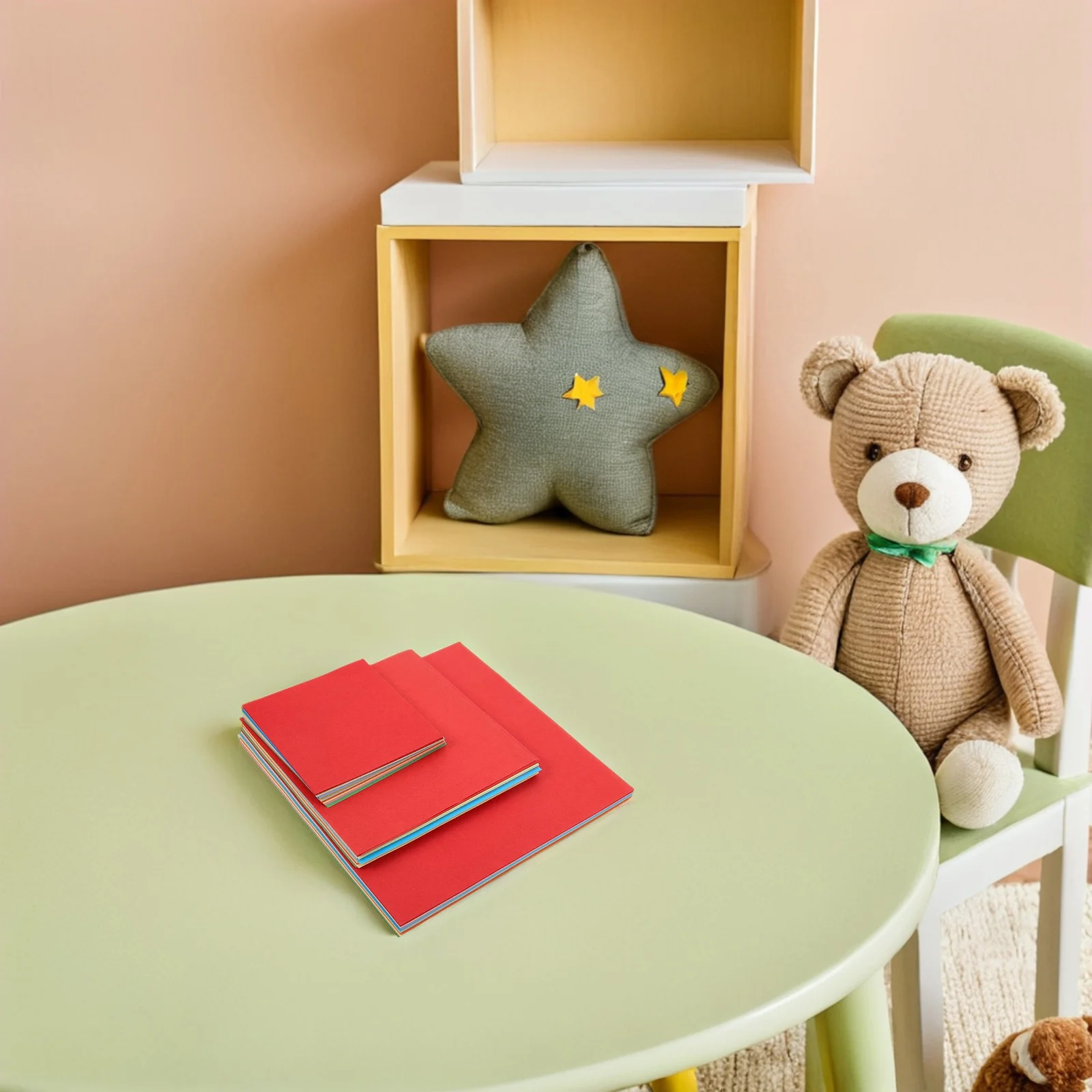 300 قطعة ورق ملون نابض بالحياة 10 ألوان مزدوجة الوجهين اوريغامي لتقوم بها بنفسك الحرف أوراق مربعة للمشروعات المدرسية ورقة مربعة #6