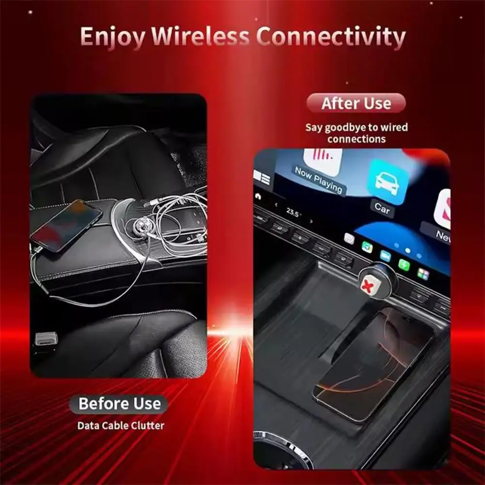 Smart Car Interconnection Box Portable Wireless 2-in-1 Accessories Car WiFi Module Connection Adapter Bluetooth Fast Car I0R0