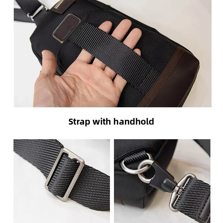 Casual Men's Chest Bag 2223402 Ballistic Nylon Fashion Lightweight IPAD Single Shoulder Slant Cross Small Bag Leisure Style view 4