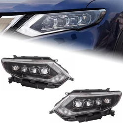 AKD Car Styling Head Lamp for Nissan X-trail Headlights 2017-2020 Rouge LED Headlight DRL All LED Low Beam High Beam Accessories