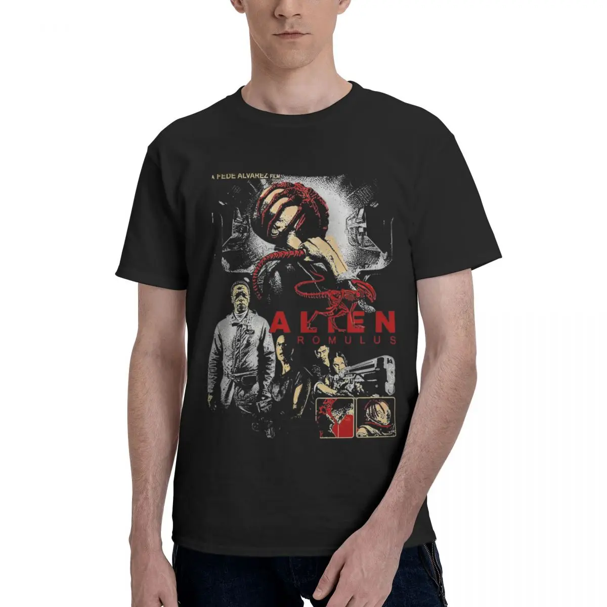 Men Women Printed 2024 Alien Romulus Movie Tee T Shirt Cotton T-shirts Clothing