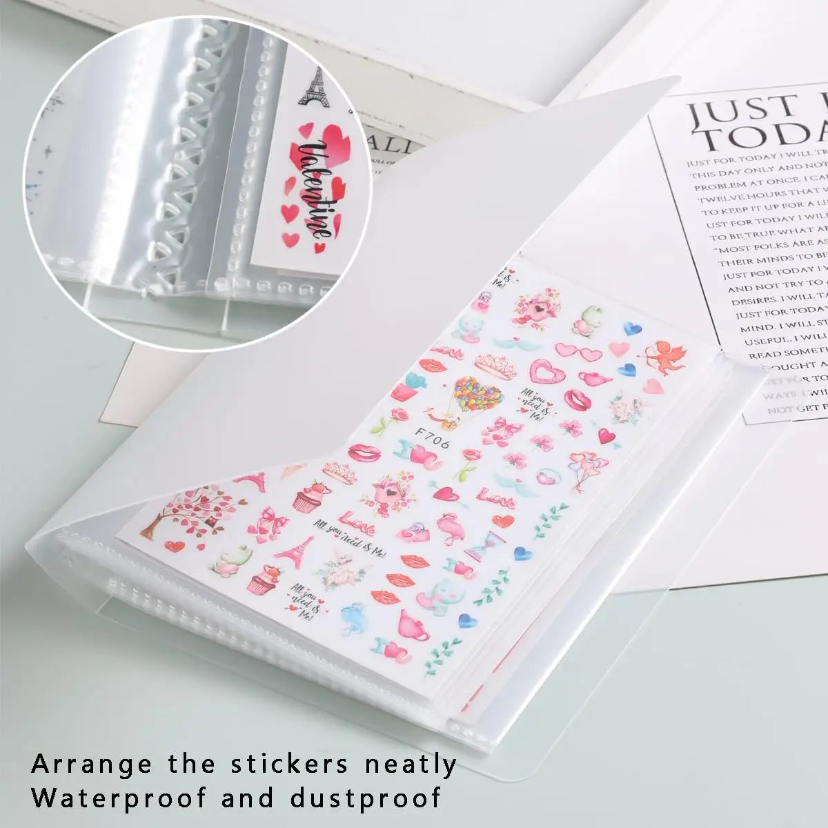 1 قطعة 40 فتحات ملصق شفاف تخزين كتاب مسمار ملصق المنظم لجمع الملصقات جمع كتاب عرض فارغ جمع #4