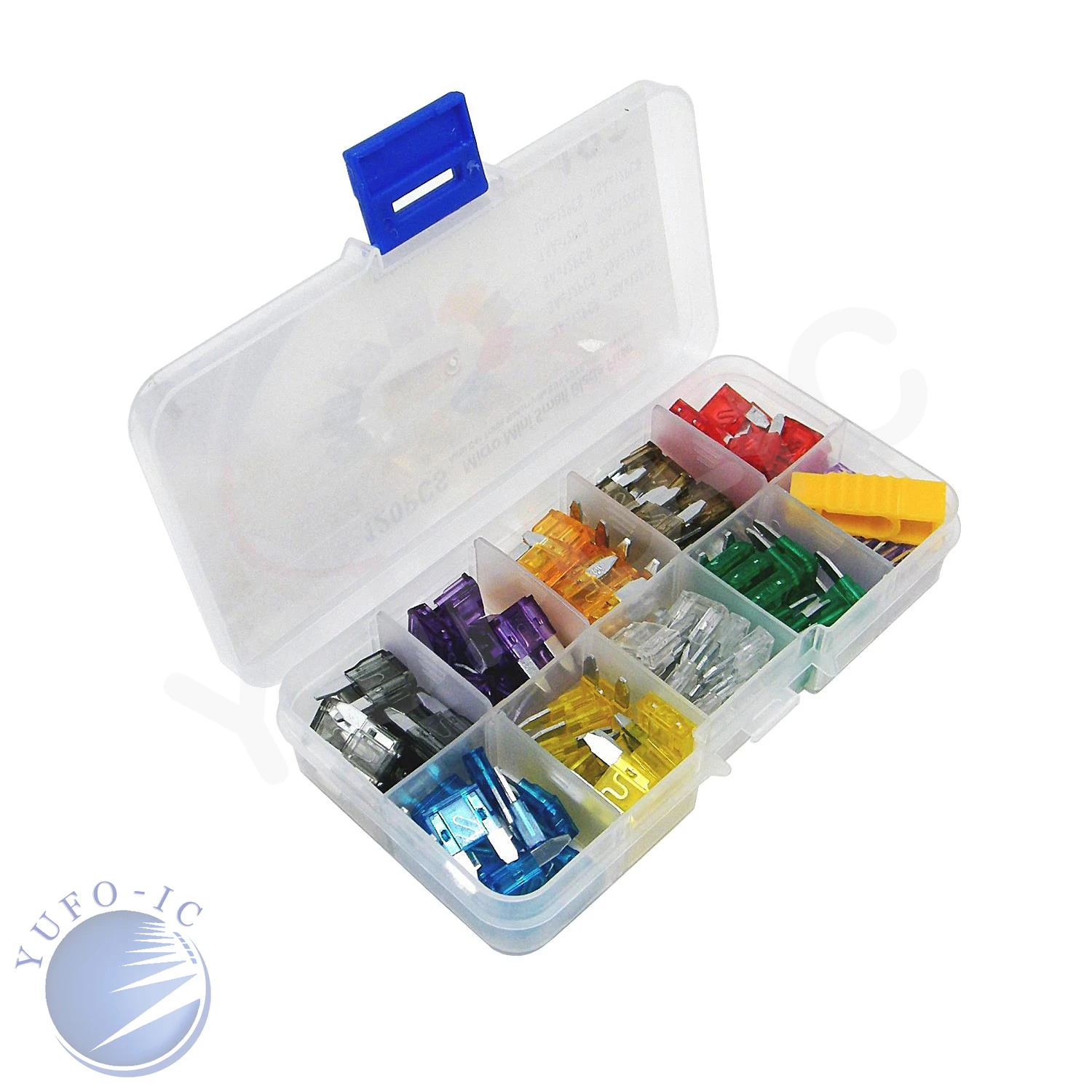 10Vlaue * 12 قطعة = 120 قطعة مايكرو صغيرة شفرة صغيرة فيوز عدة صندوق 2A 3A 5A 7.5A 10A 15A 20A 25A 30A 35A السيارات سيارة شاحنة دراجة نارية الصمامات