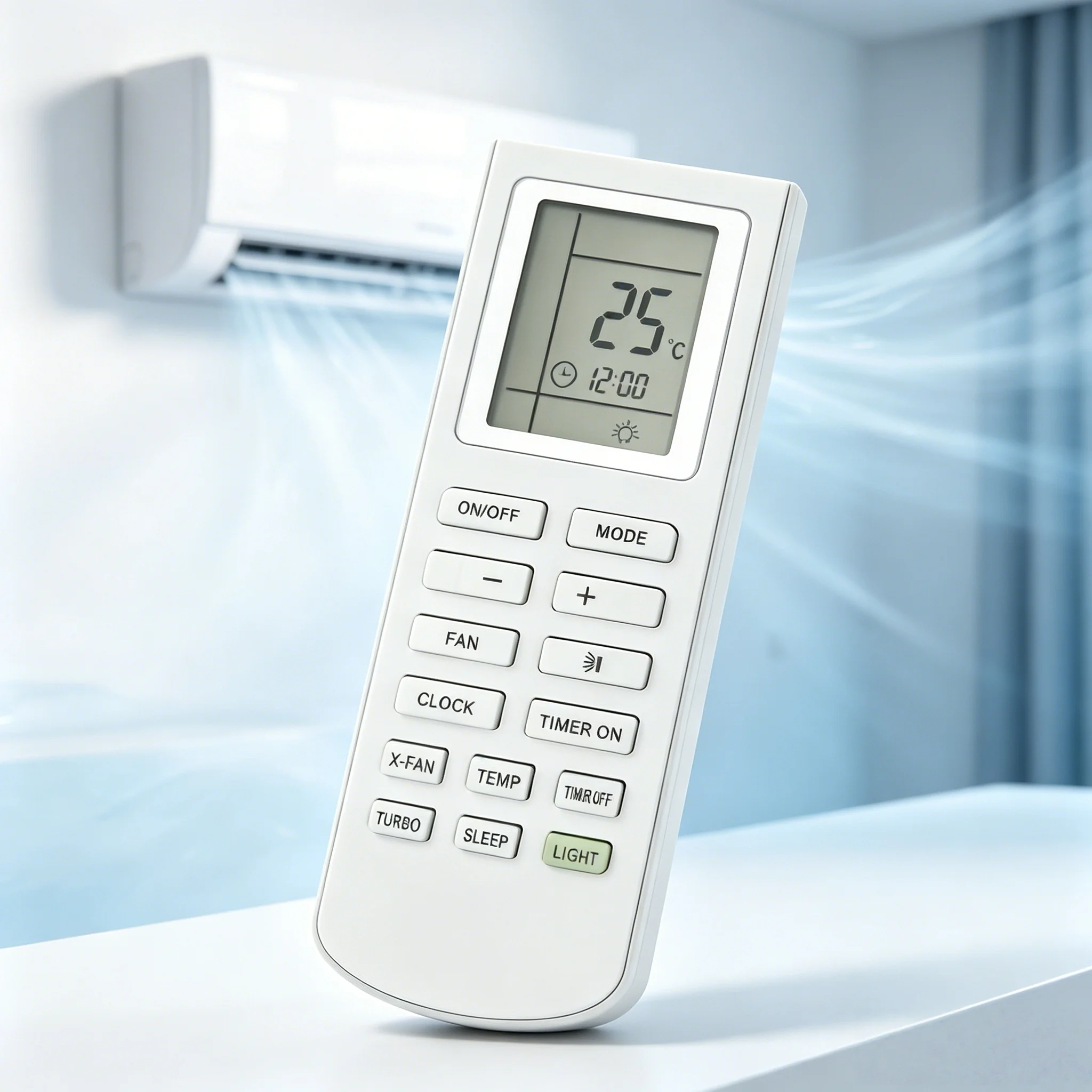 Household Remote For Daily Use, YAM1F compatible with various AC units, simple and reliable for indoor cooling control