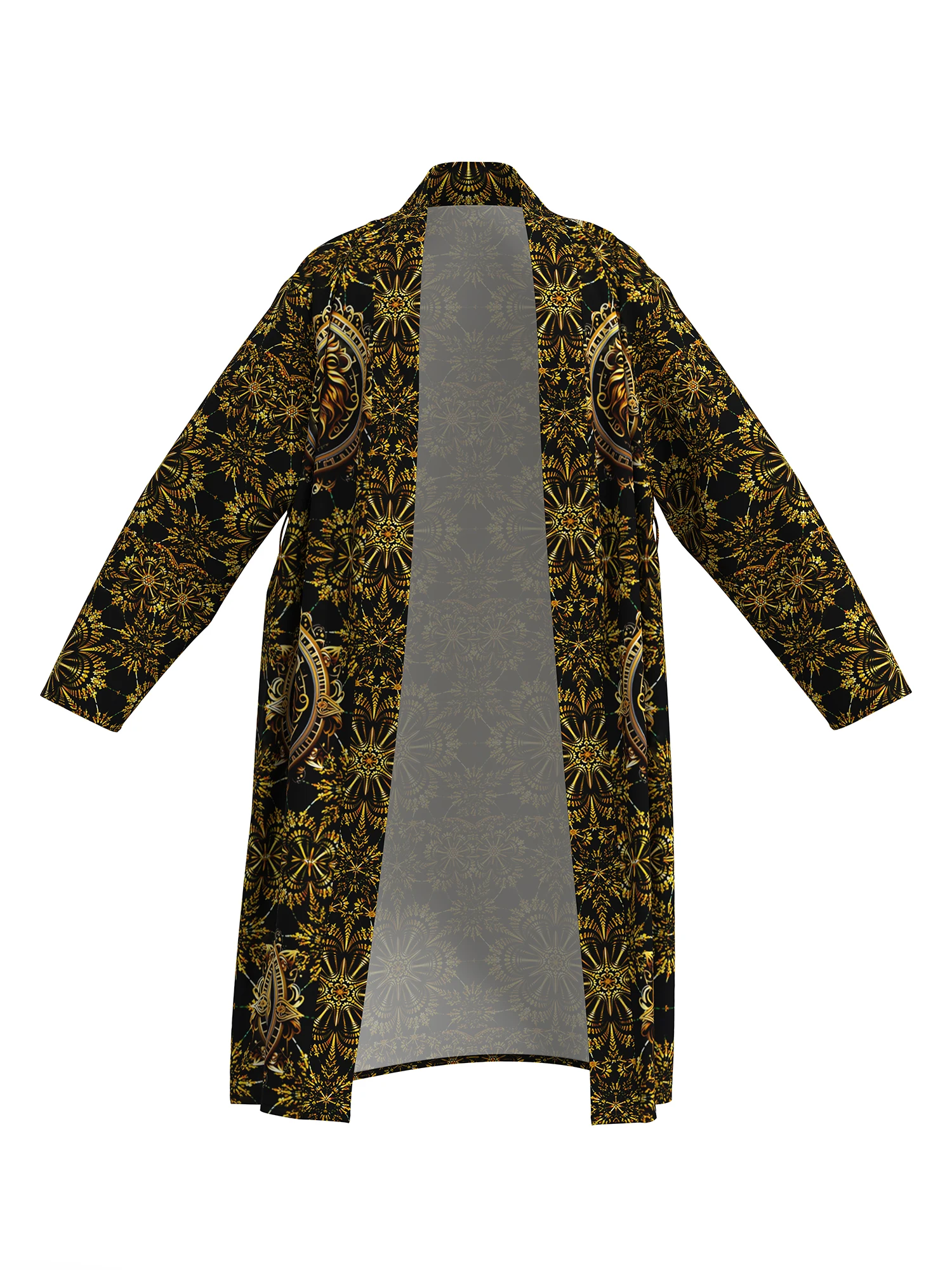 2026 New Men's Pattern Lion Head Home Pajamas 3D Digital Full Print Casual Bathrobe Spring and Summer Thin Quick-drying Home Rob