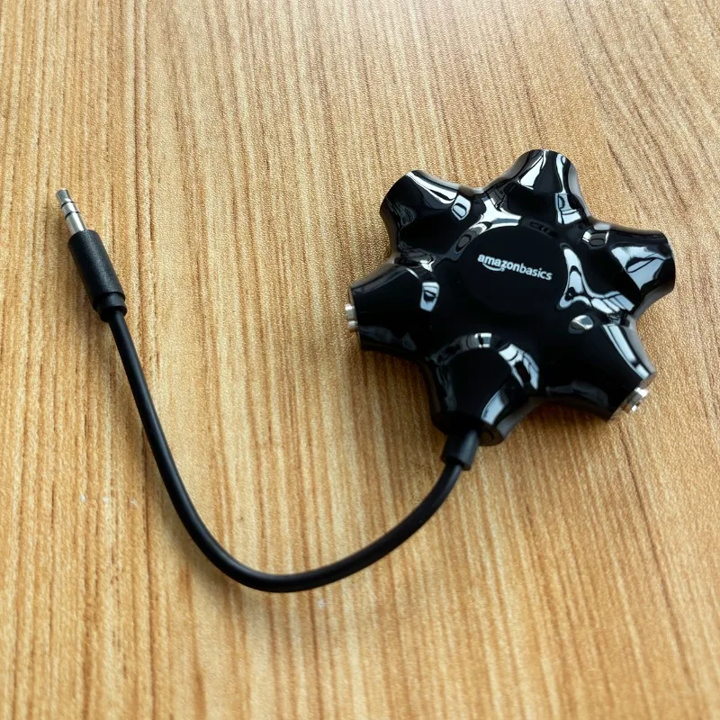 Amazon Baseus 5-hole Earphones Lossless Sharer 3.5mm AUX One-to-five Music Sharer, One Point and Five Points