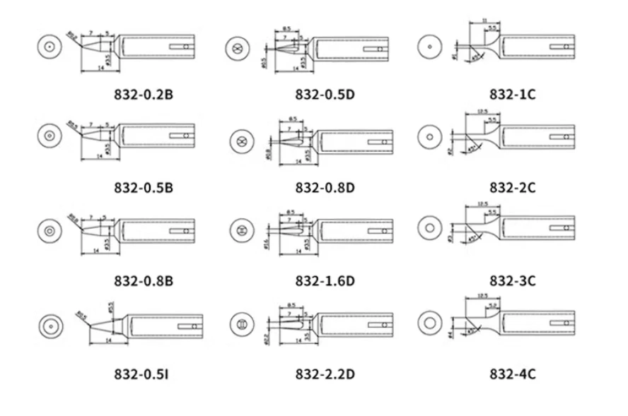 電気はんだごてヘッド,交換チップ,はんだごてステーションツール,ersa 0832bd,sd,ad,cd,fd