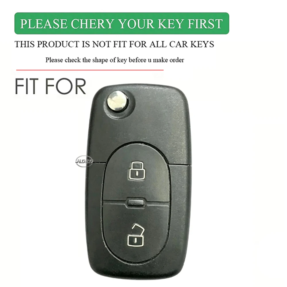 2 Buttons Silicone Keychain For Audi A1 B6 A6 C5 A4 B5 TT 8N A2 A3 Cover Organizer Key Shell Car Key Case Folding Remote Holder