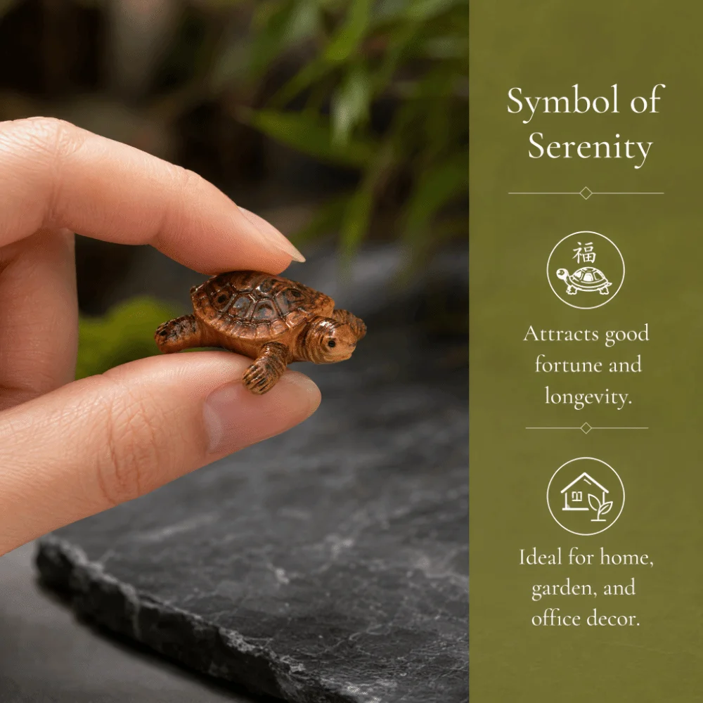 Floating Mini Turtle Statues Vintage Antique Miniature Turtle Decor Resin Turtle Feng Shui Ornament Garden figurine Desktop