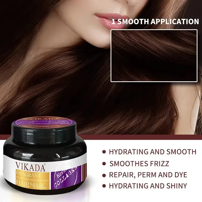 Keratin Hair Treatment  Mask 500ml Repair Dry and Irritated Hair Treatment Cream Steam Free Smooth Hydrating Conditioner