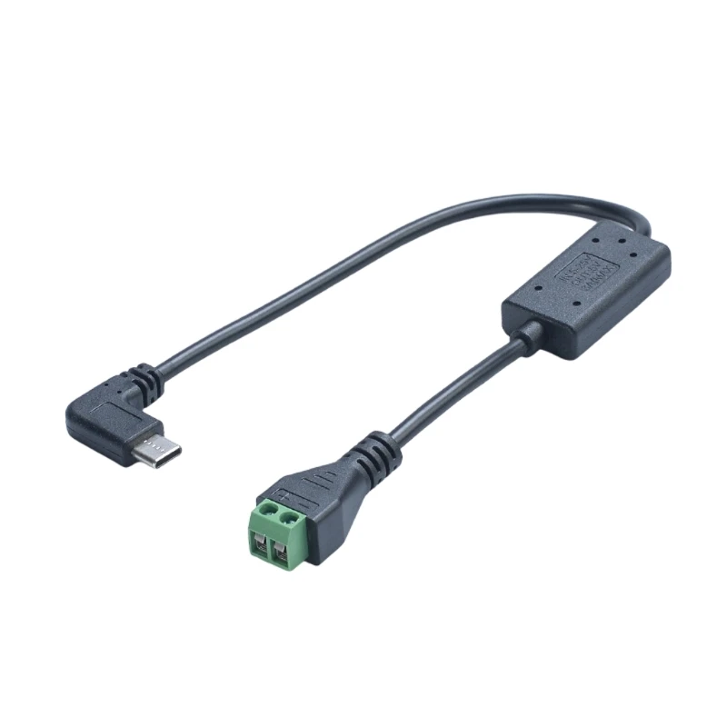 Welding-Free 2Pin Terminal To Type C Male Charging Cable DC5V-24V to 5V3A Converter Power Cord For Phone Tablet Camera