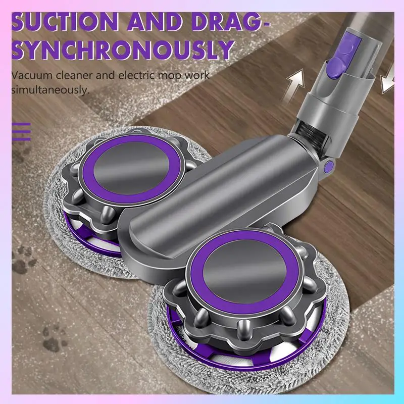 بديل رأس ABRG-Mop لـ Dyson V12 Digital Slim، مكنسة كهربائية لاسلكية رفيعة V10، رأس ممسحة + خزان مياه + 6 مناديل
