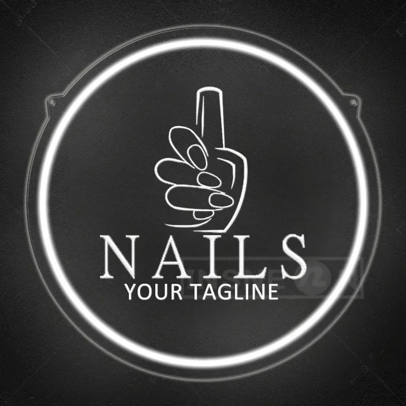 

Custom NAILS YOUR TAGLINEUSB-Powered Led Neon Sign Lights for Salons Barber Beauty Wall Decor Friend Gift Store Display