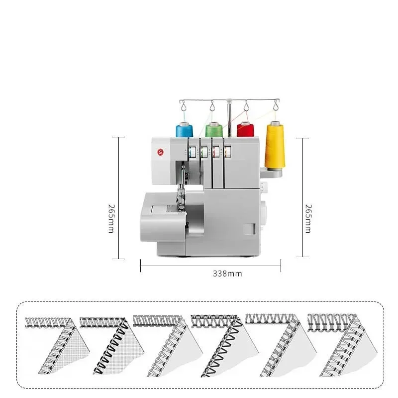 

Excellent Tool 14SH854 Household Overlock Sewing Machine 2/3/4 Thread Overlock Sewing Machine 220V With Secret Overlock Sewing M