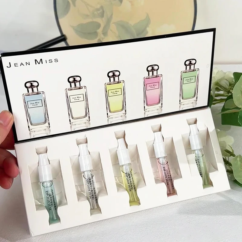 Floral Scent Perfume Gift Box 3ml FivePiece Set Lasting Fragrance Floral Scent Pheromone Eau De Parfum Floral Fragrance