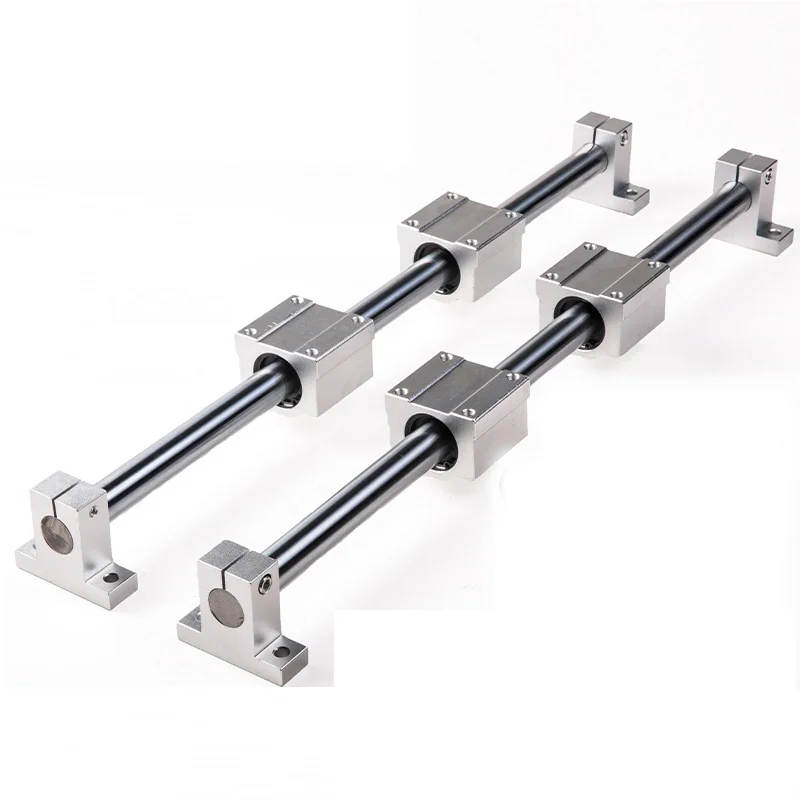 Round Linear Rail 12mm Linear Shaft 400mm + Linear Bearing Housing SCS12UU + Linear Rail Clamp SK12 For Linear Guide 3d Printer