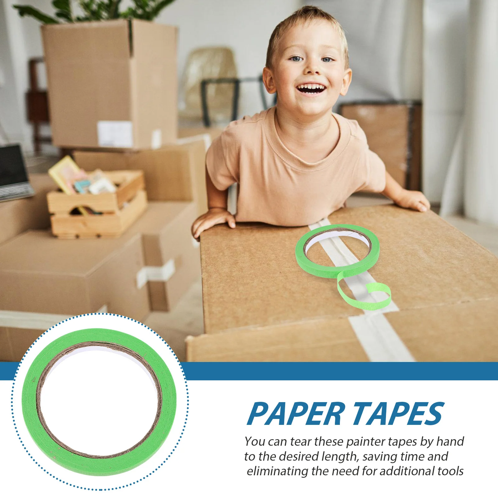 5 لفات من شريطٌ لاصق يدوي إبداعي، شريط لاصق متوسط ملون لتزيين تغليف القصاصات بنفسك #2