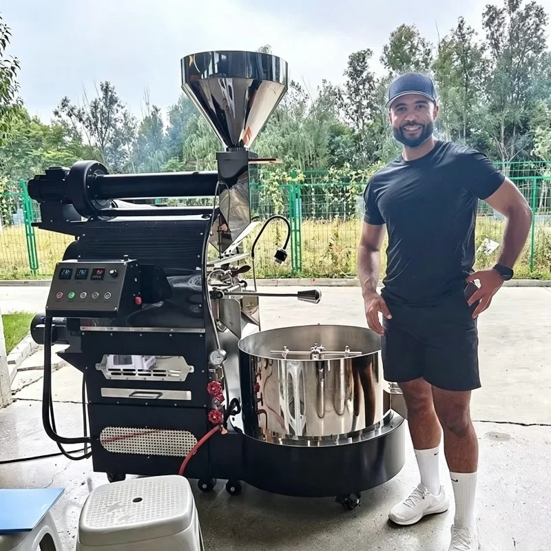 Customized Heavy Duty 3kg Coffee Bean Roasting Machine With USB Data Logging Commercial Coffee Roaster Equipment