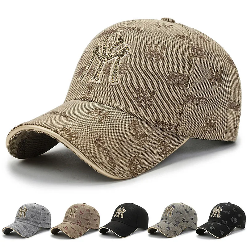 Uni MY Letter Embroidery Baseball Caps Spring and Autumn Outdoor Adjustable Casual Hats Sunscreen Hat Sports Cap