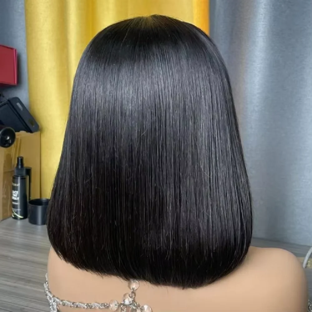 Glueless Double Drawn Straight Bob Wig Human Hair 4×4 Lace Closure Wig Wholesale Raw Vietnamese Hair HD 13×4 Lace Frontal Wigs