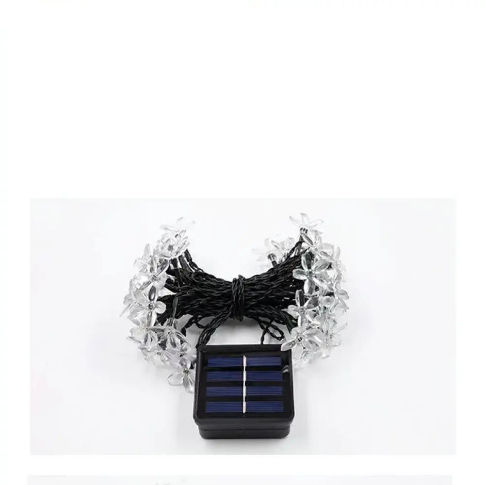 Outdoor Decorative Solar LED Cherry Blossom String Light Waterproof Flower Lamp For Garden Path Yard Party Festival Decor